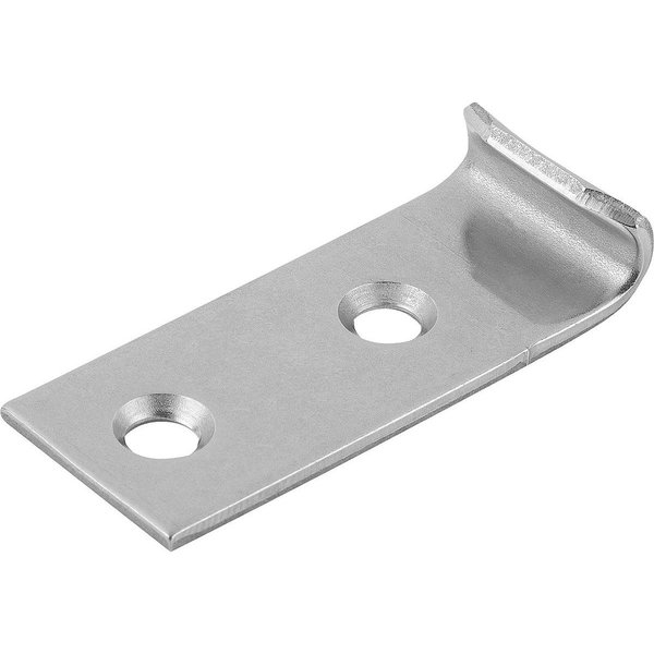 Kipp Catch Plate For Latch Form:A Straight 44X18, A=20, D=4, 8, Stainless Steel 1.4301 Tumbled K1336.91460442